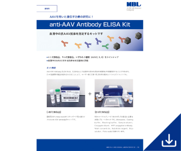 Anti-AAV ELISA Kit
パンフレット